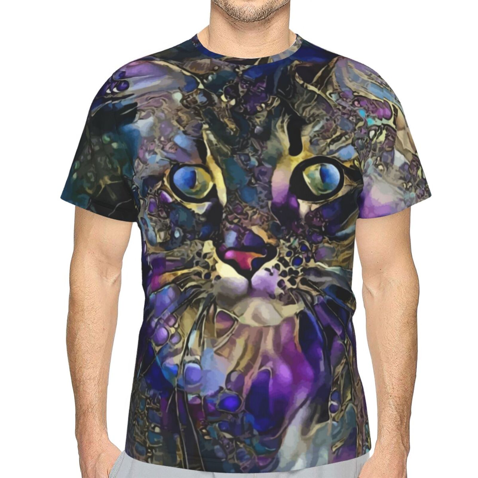 Merry Purple Cat Mix Mdeia Elements Classic T-shirt