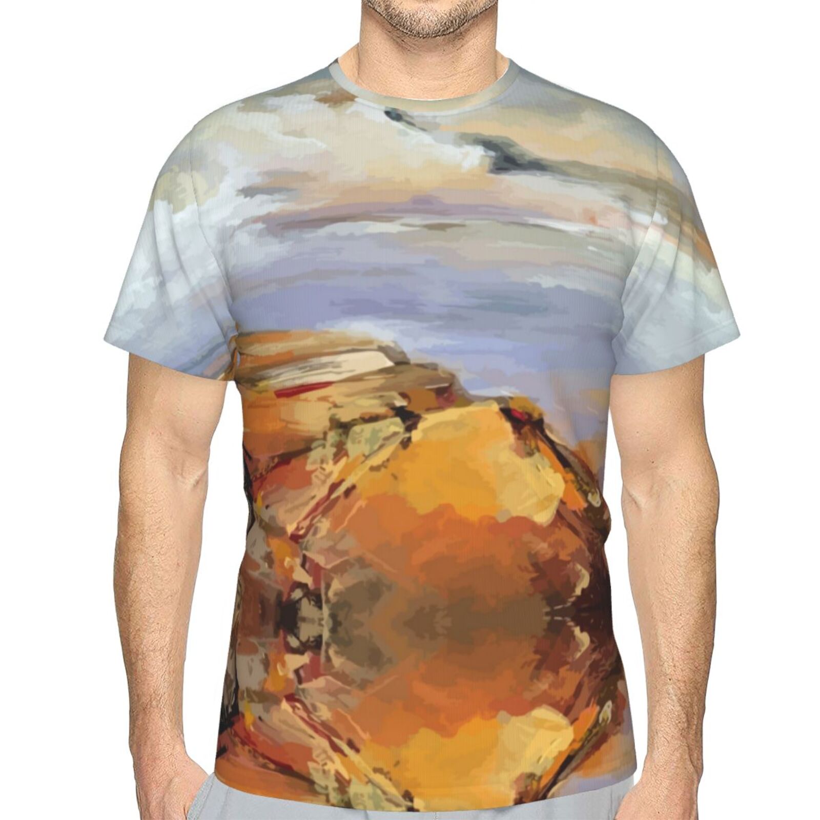 Yellow Rocks Painting Elements Classic T-shirt
