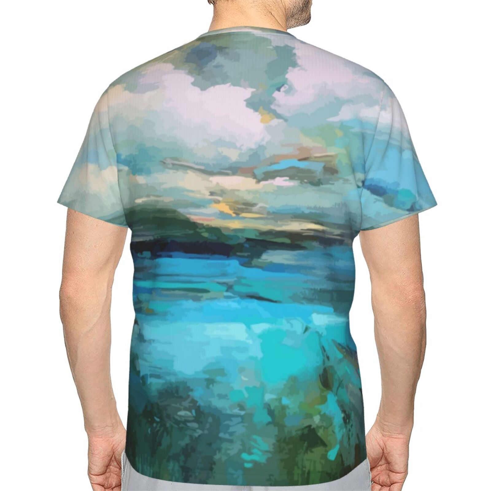 Clouds Over The Lake Painting Elements Classic T-shirt